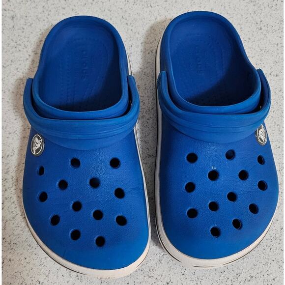Children's Kids Blue Crocs Size C 13 Clog Slip On Water Shoes - Picture 1 of 8